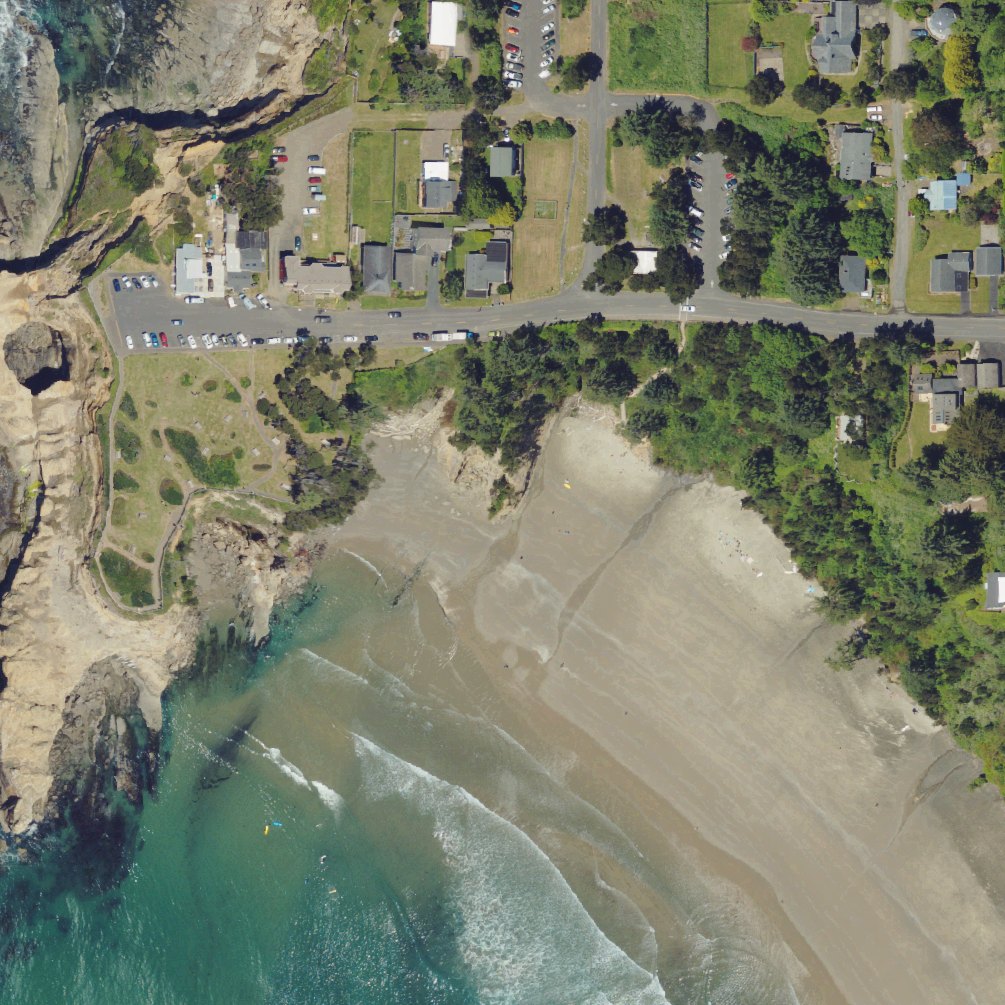 Aerial map of Otter Rock Beach