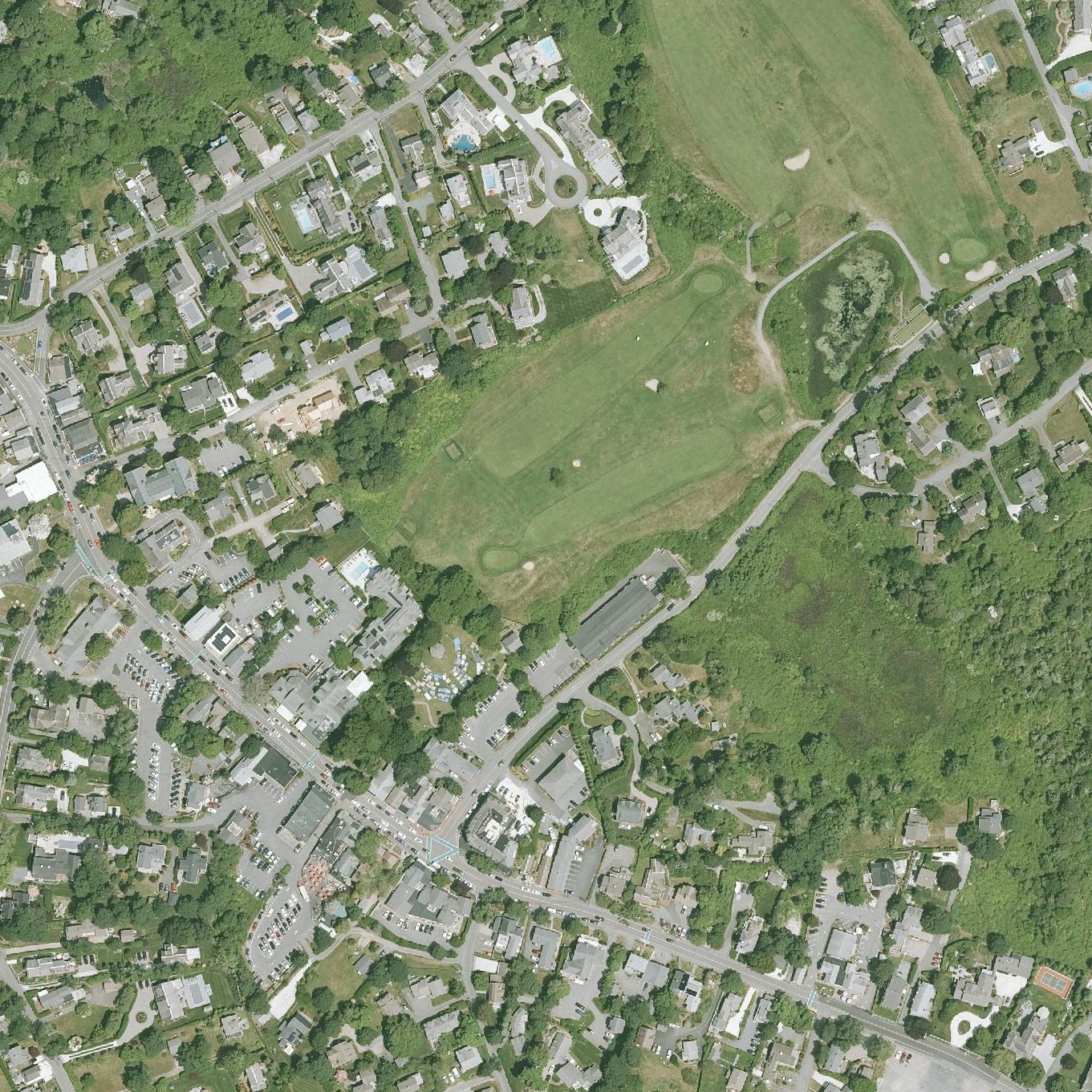 Aerial map of Oyster Pond Beach
