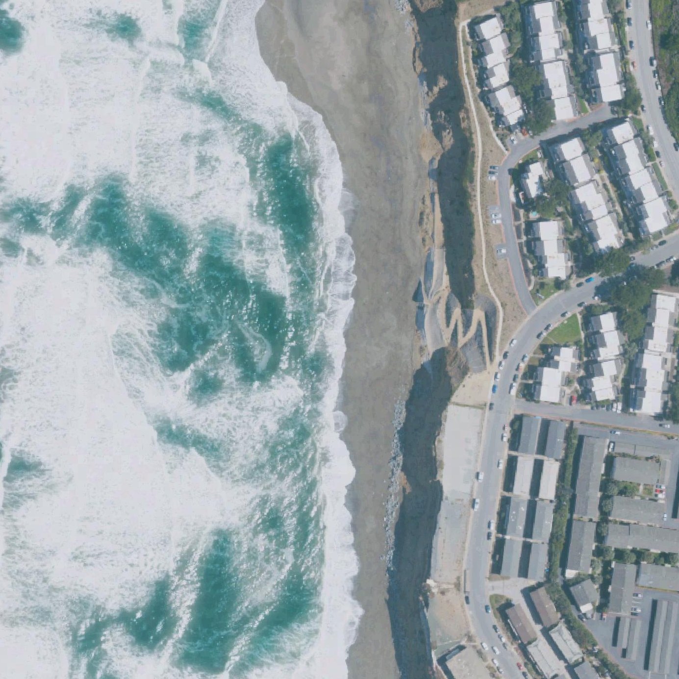 Aerial map of Pacifica Esplanade Beach