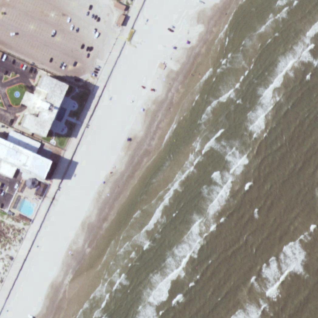 Aerial map of Padre Island Drive-able Public Beach