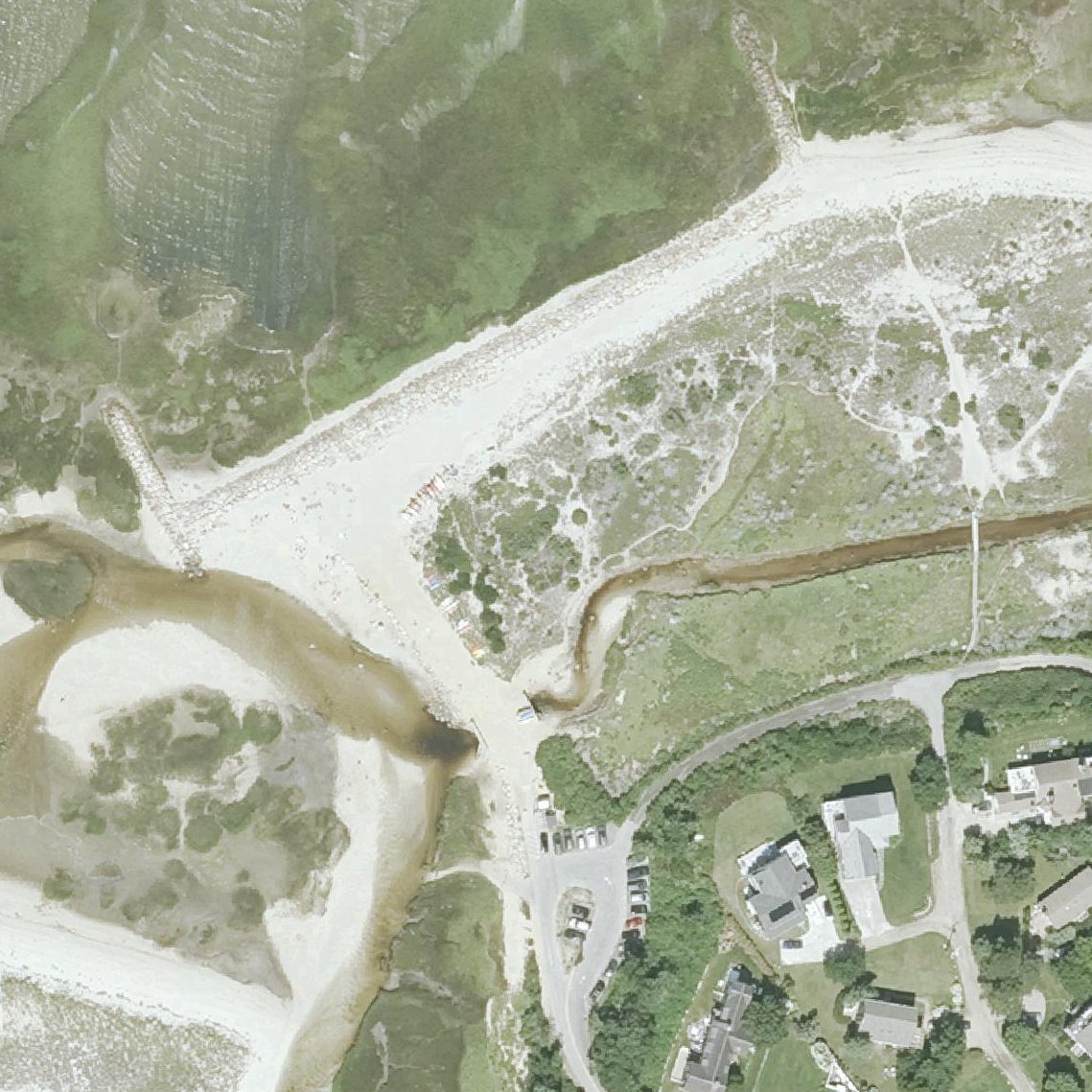 Aerial map of Paines Creek Landing and Beach