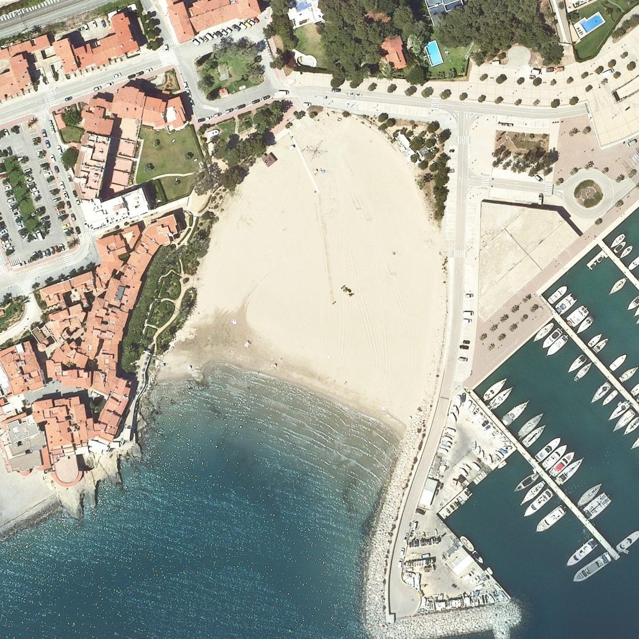 Aerial map of Pallisseta Beach