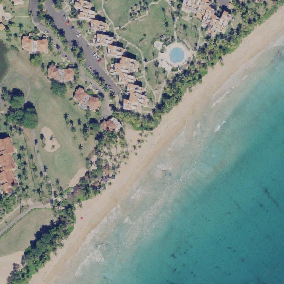 Aerial map of Palmas del mar beach