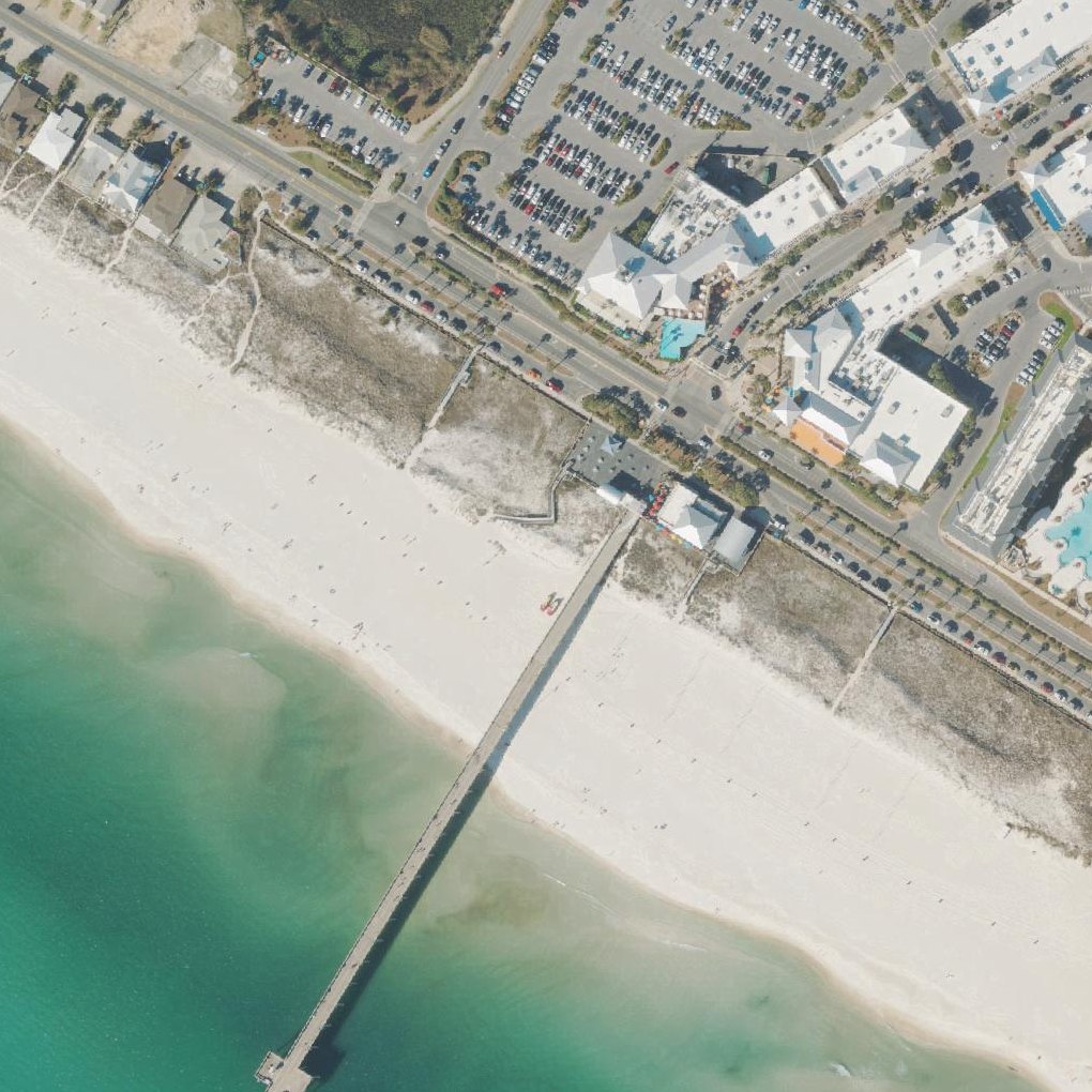 Aerial map of Panama City Beach