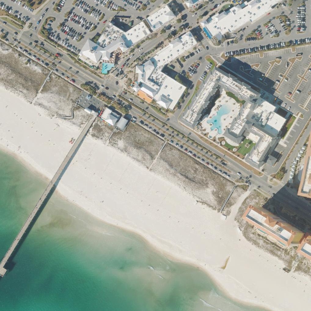 Aerial map of Panama City beach public access 55