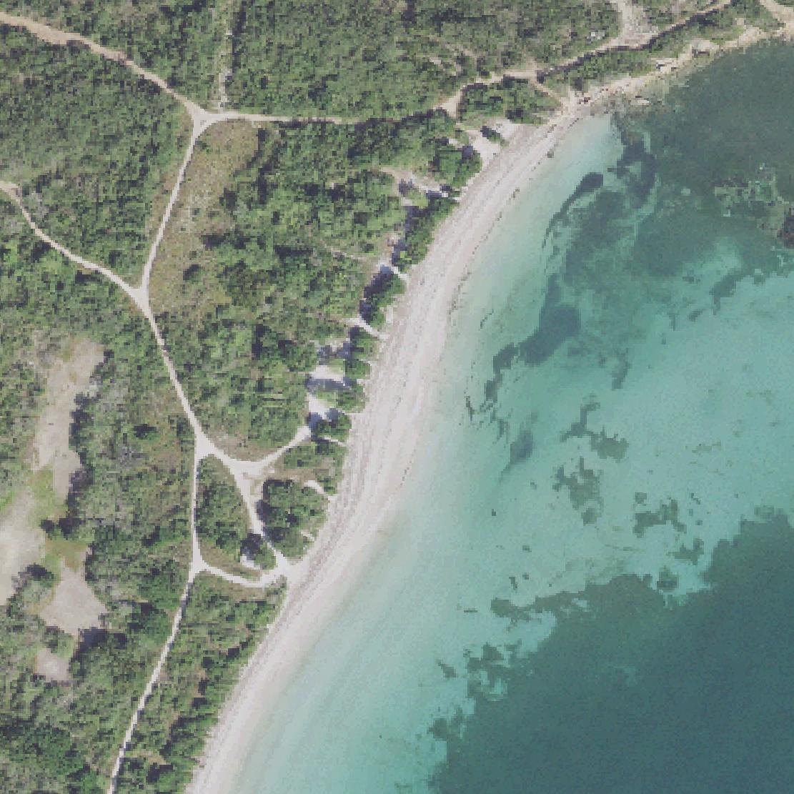 Aerial map of Parda Beach
