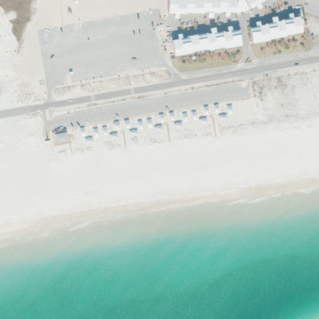 Aerial map of Park West On-Leash Dog Beach