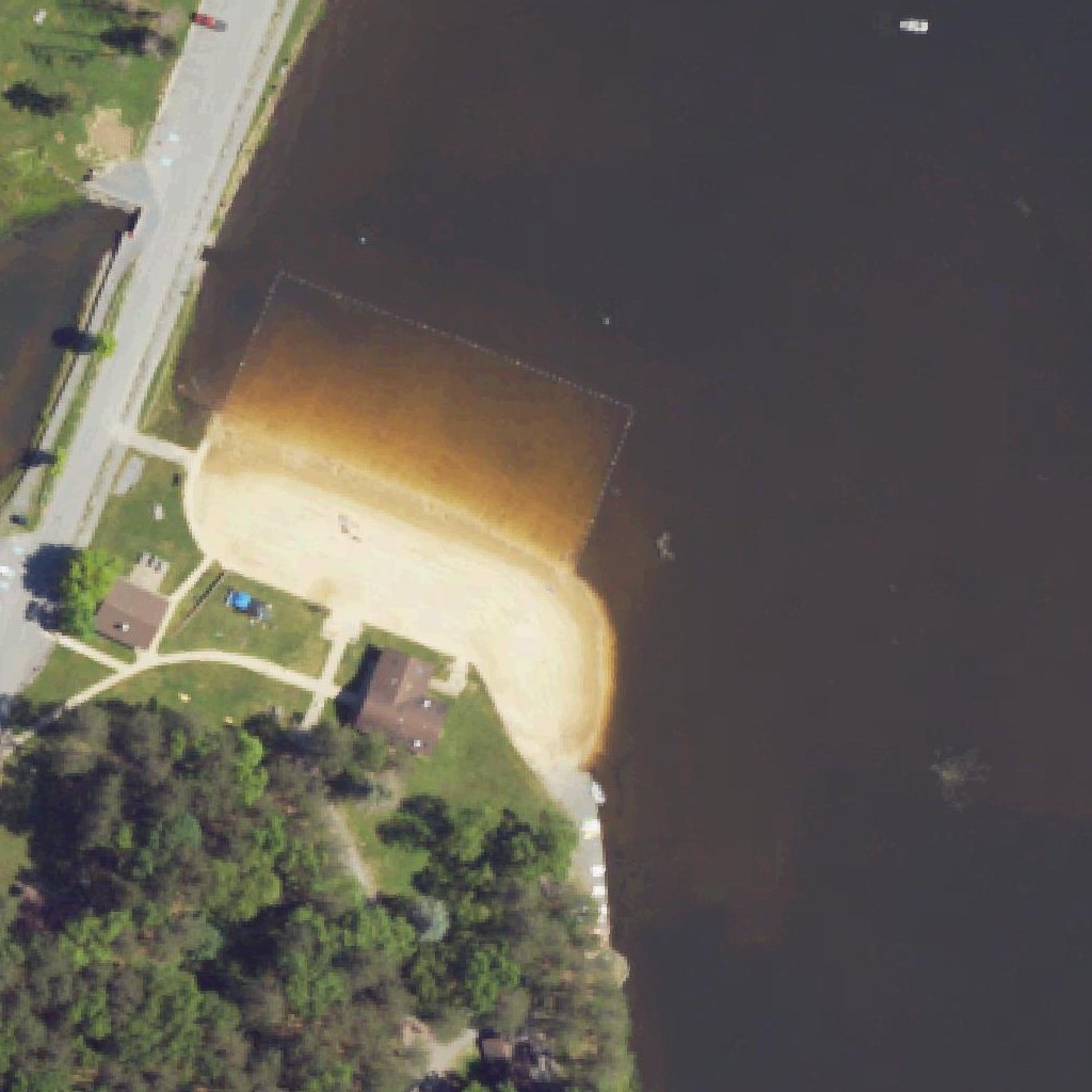 Aerial map of Parker Dam State Park Beach