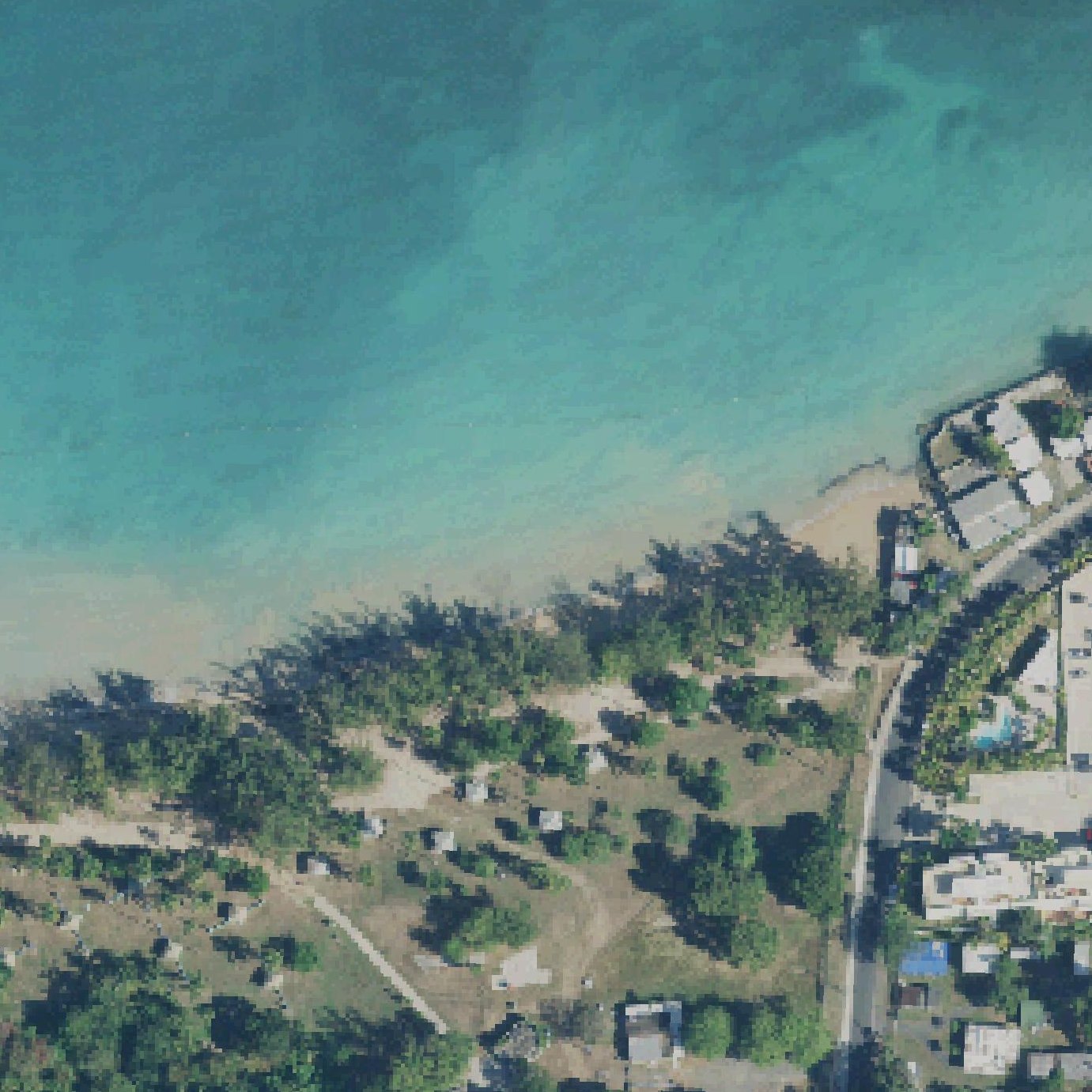 Aerial map of Parque Nacional Balneario Seven Seas