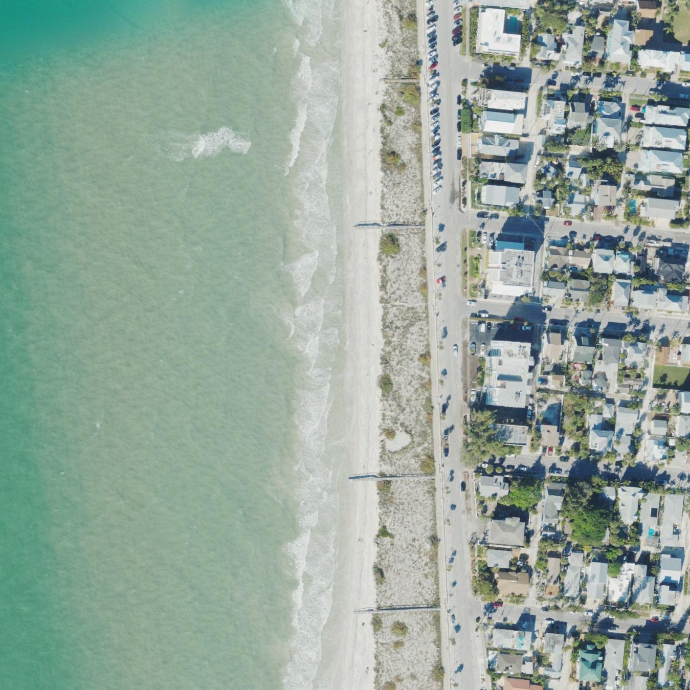 Aerial map of Pasa A Grille Beach