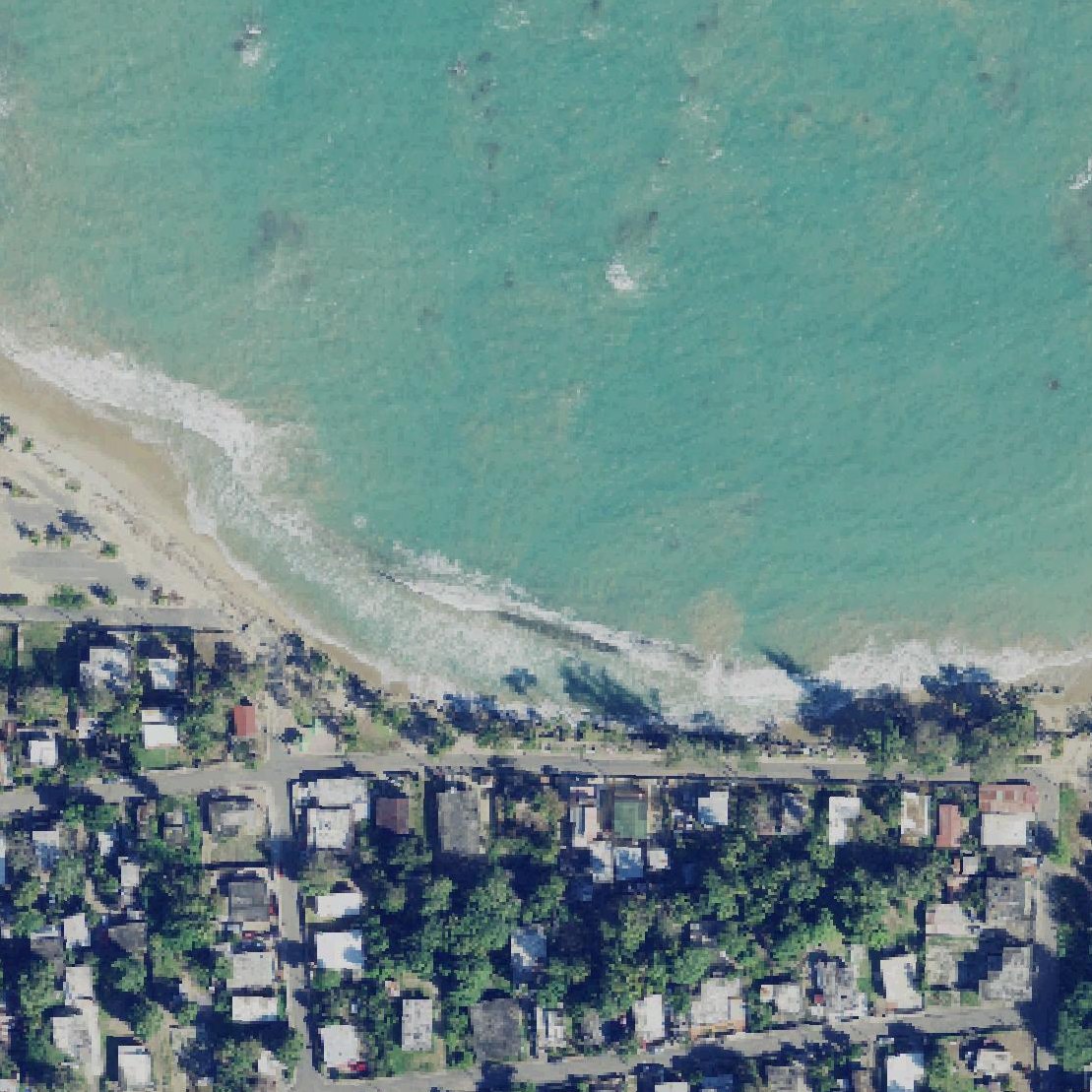 Aerial map of Paseo Atlántico Beach