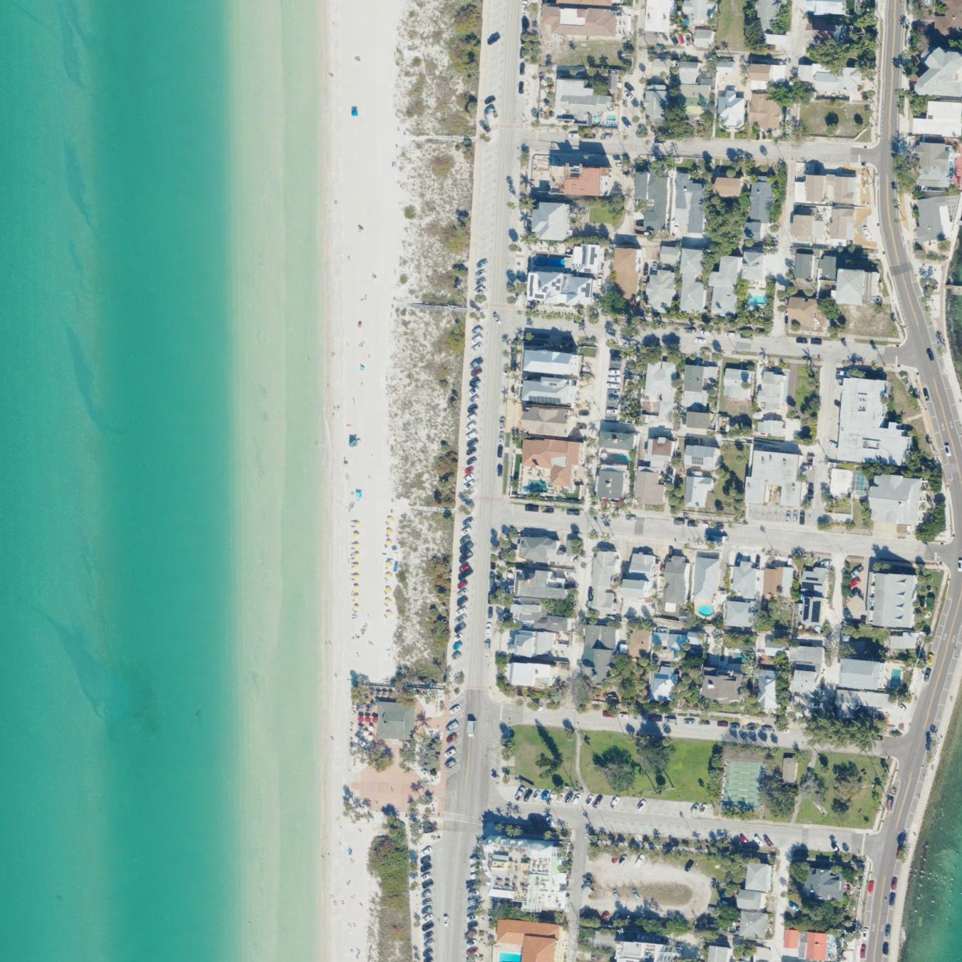 Aerial map of Pass-a-Grille Beach