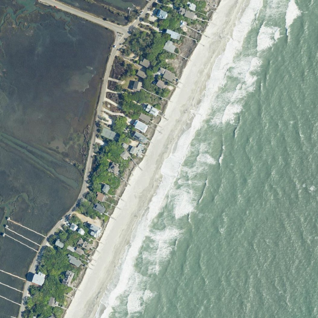 Aerial map of Pawleys Island Beach