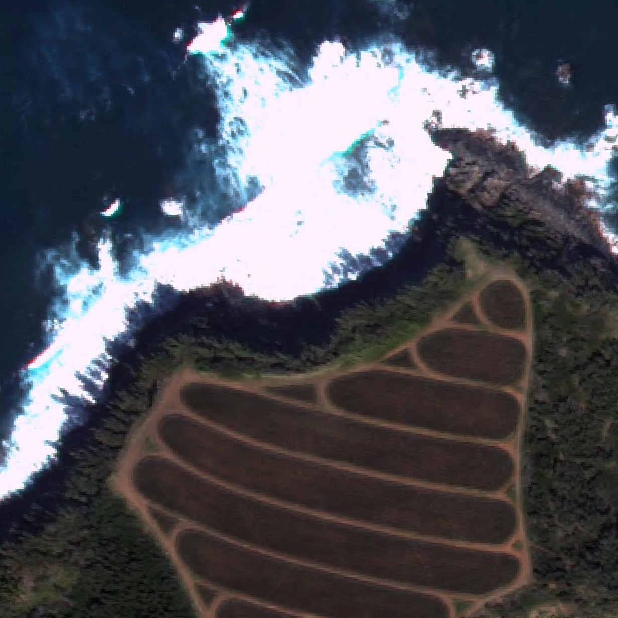 Aerial map of Peahi