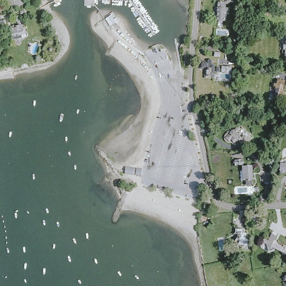 Aerial map of Pear Tree Point Beach