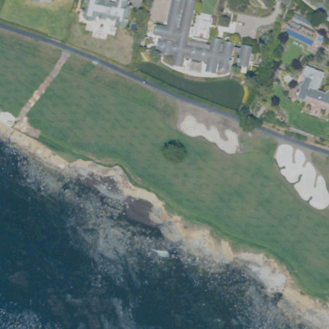Aerial map of Pebble Beach