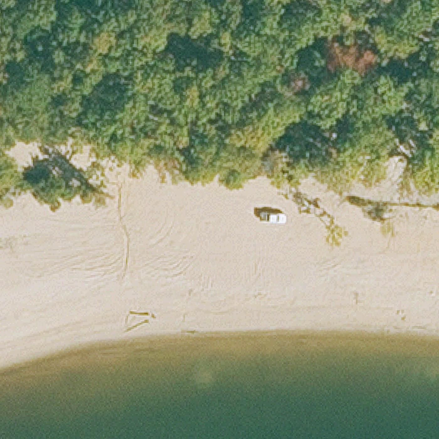 Aerial map of pebble beach