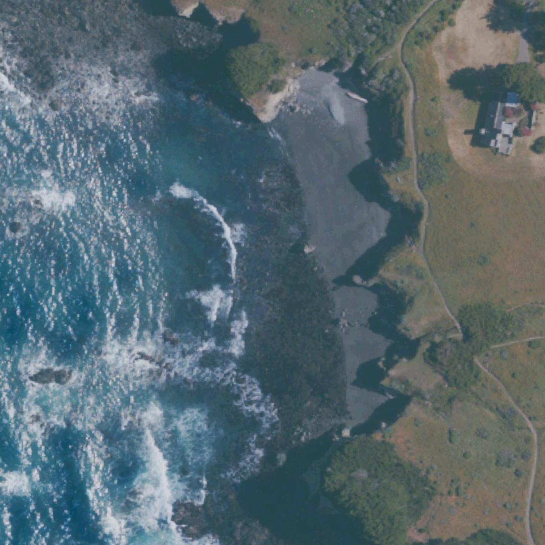 Aerial map of Pebble Beach