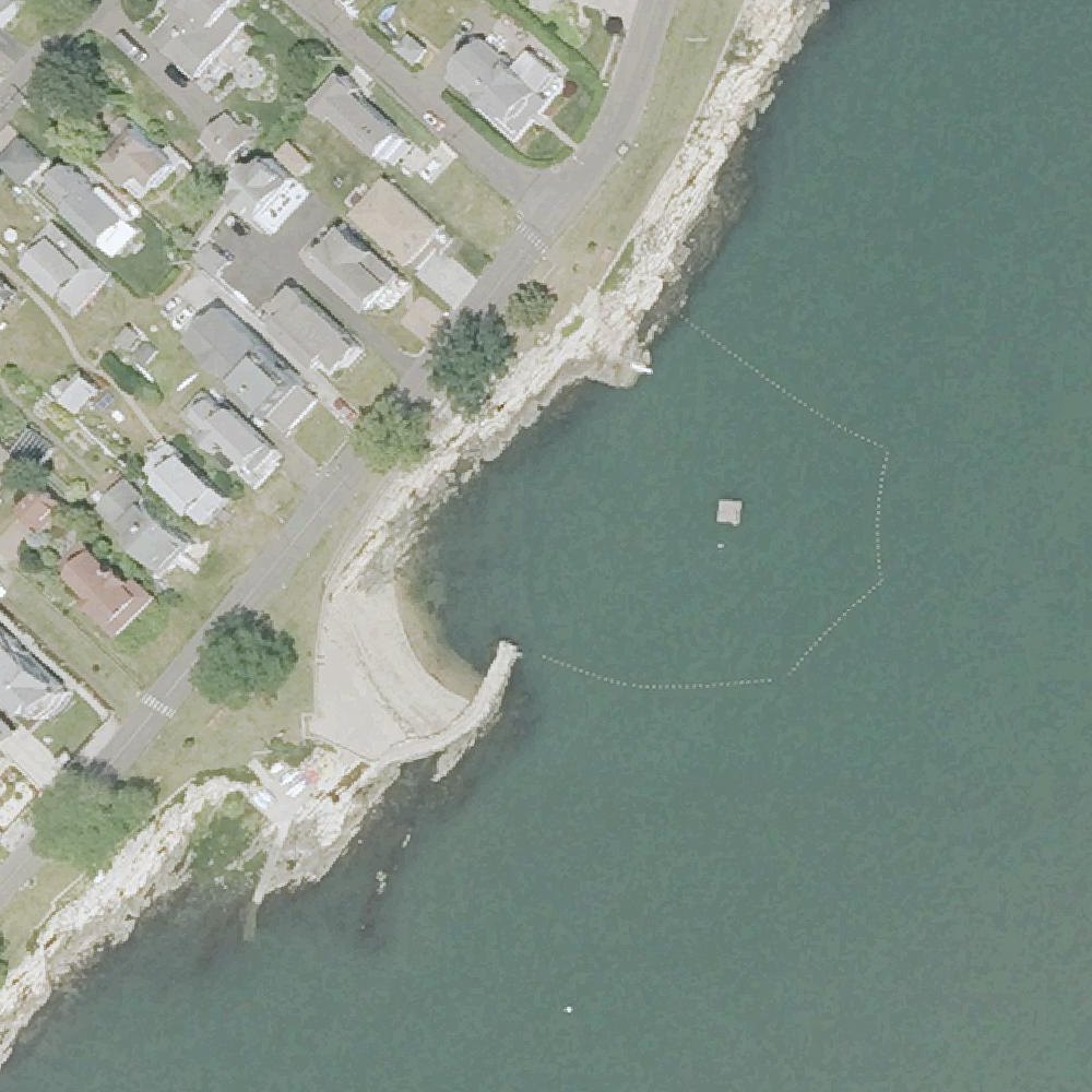 Aerial map of Pebbley Beach