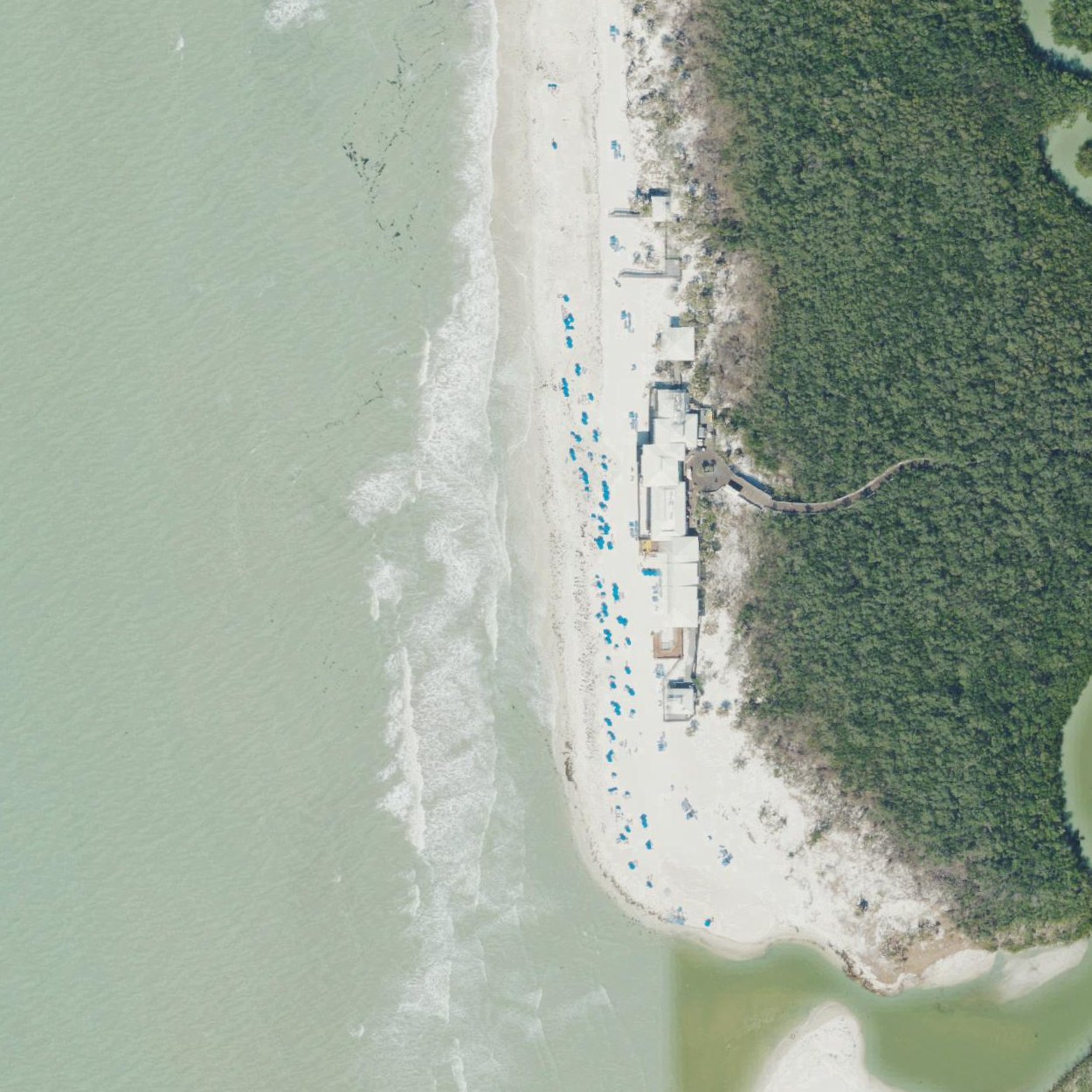 Aerial map of Pelican Bay South Beach