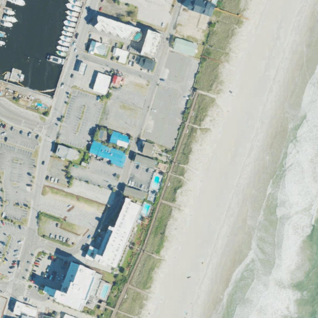Aerial map of Pelican Public Beach Access