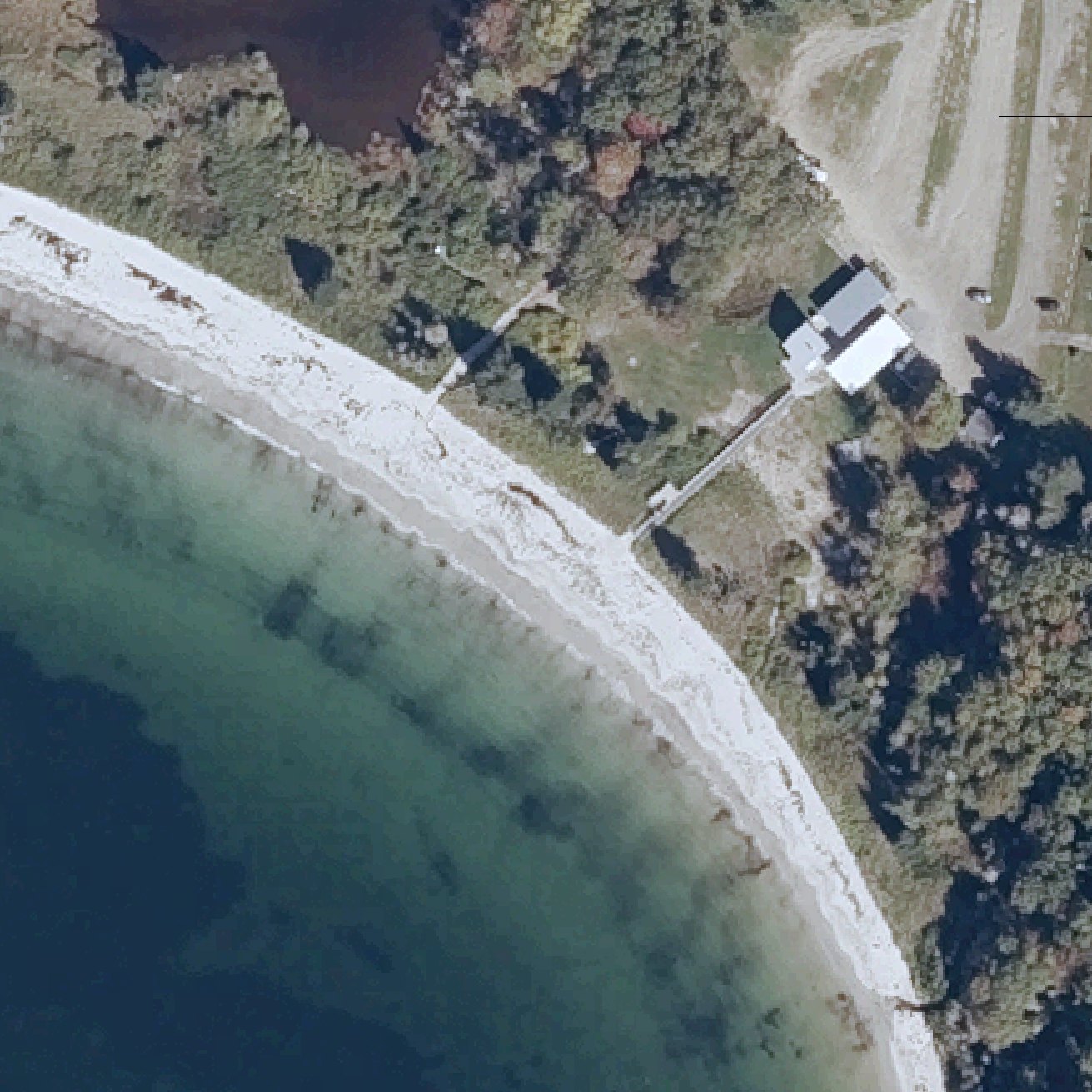 Aerial map of Pemaquid Beach
