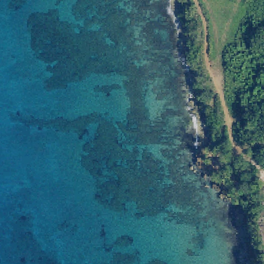 Aerial map of Peña Blanca Beach