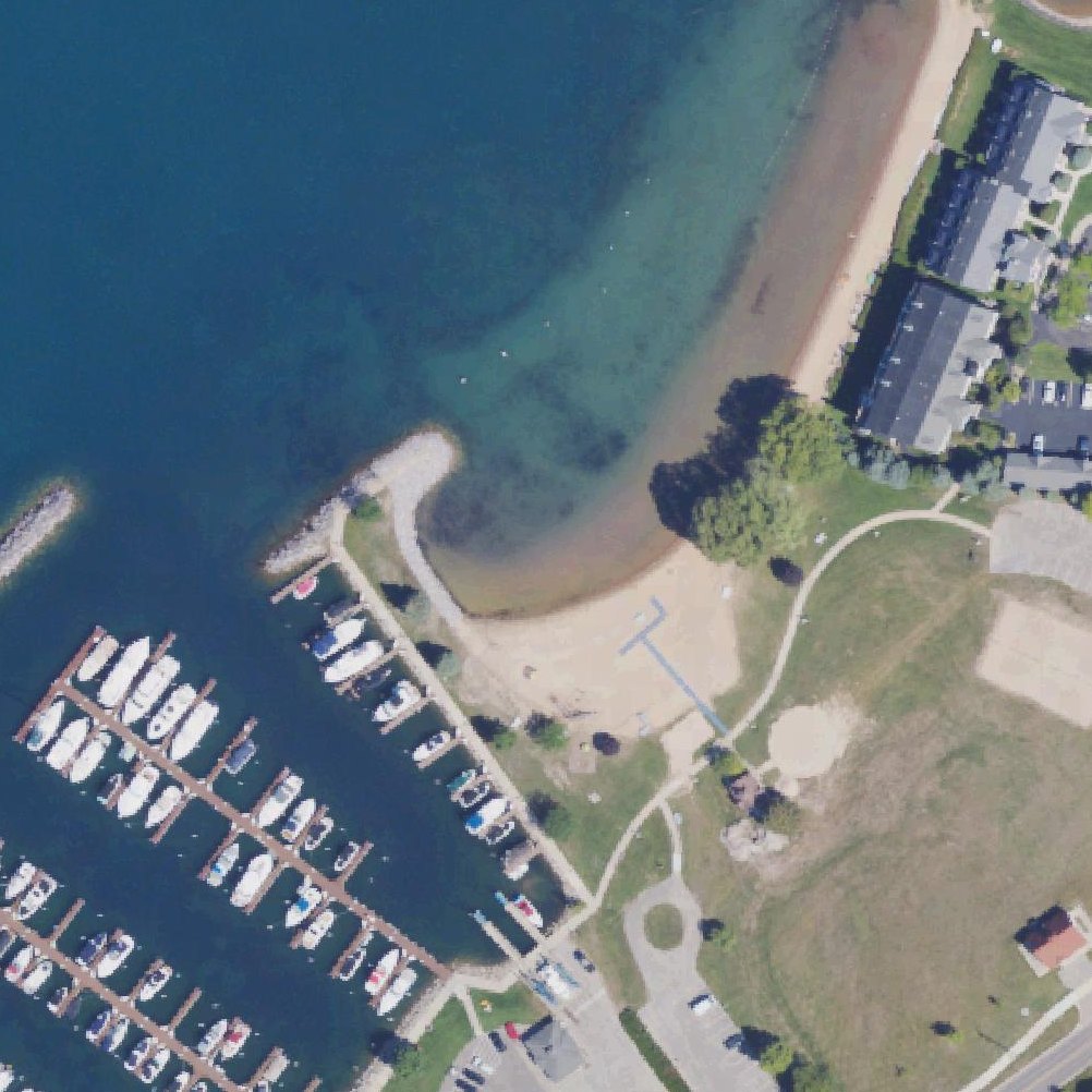 Aerial map of Peninsula Beach