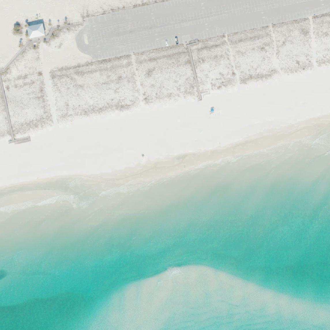 Aerial map of Pensacola Beach - Park East