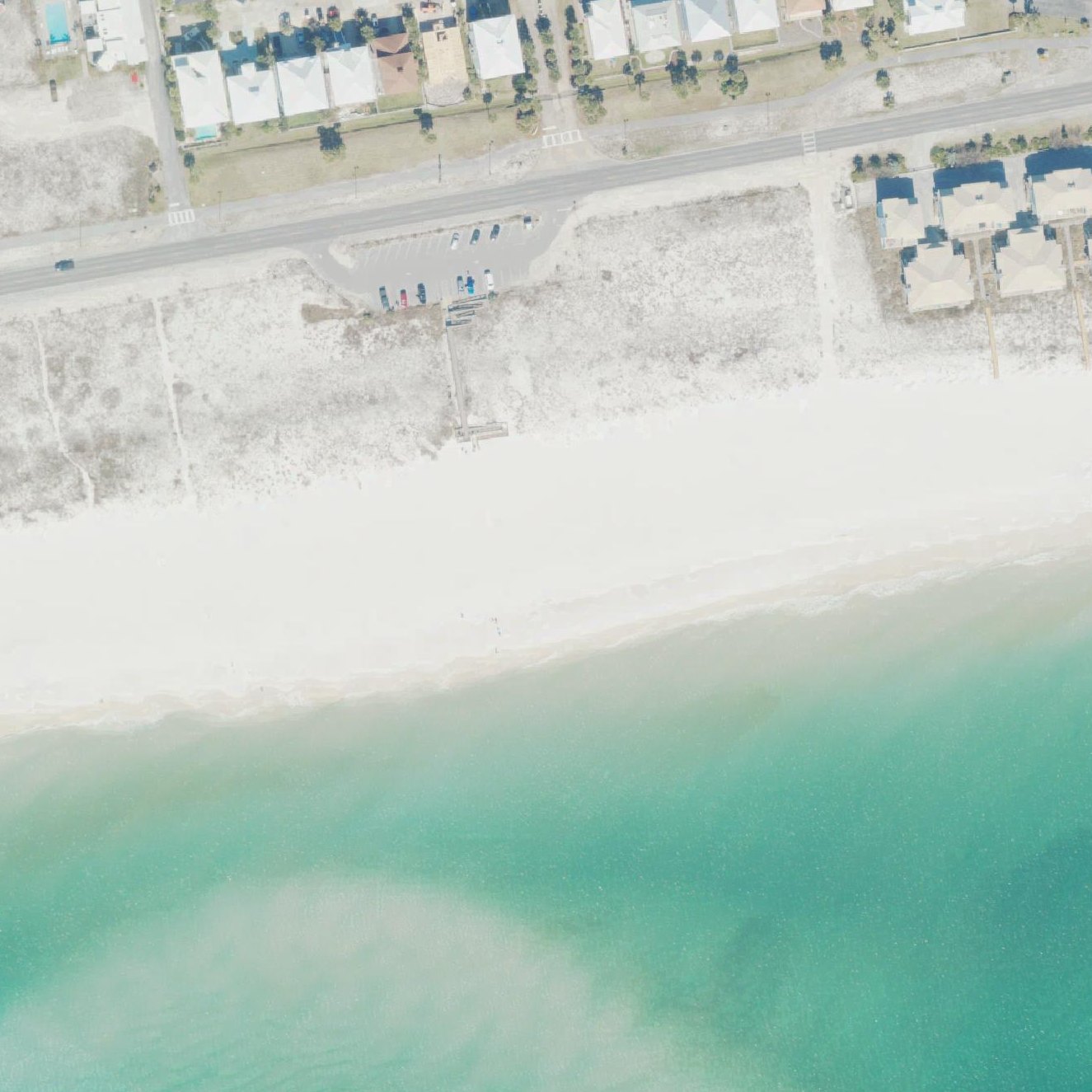 Aerial map of Pensacola Dog Beach West