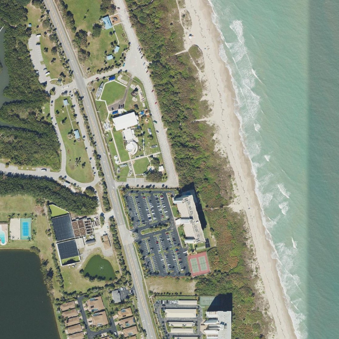 Aerial map of Pepper Park Beach
