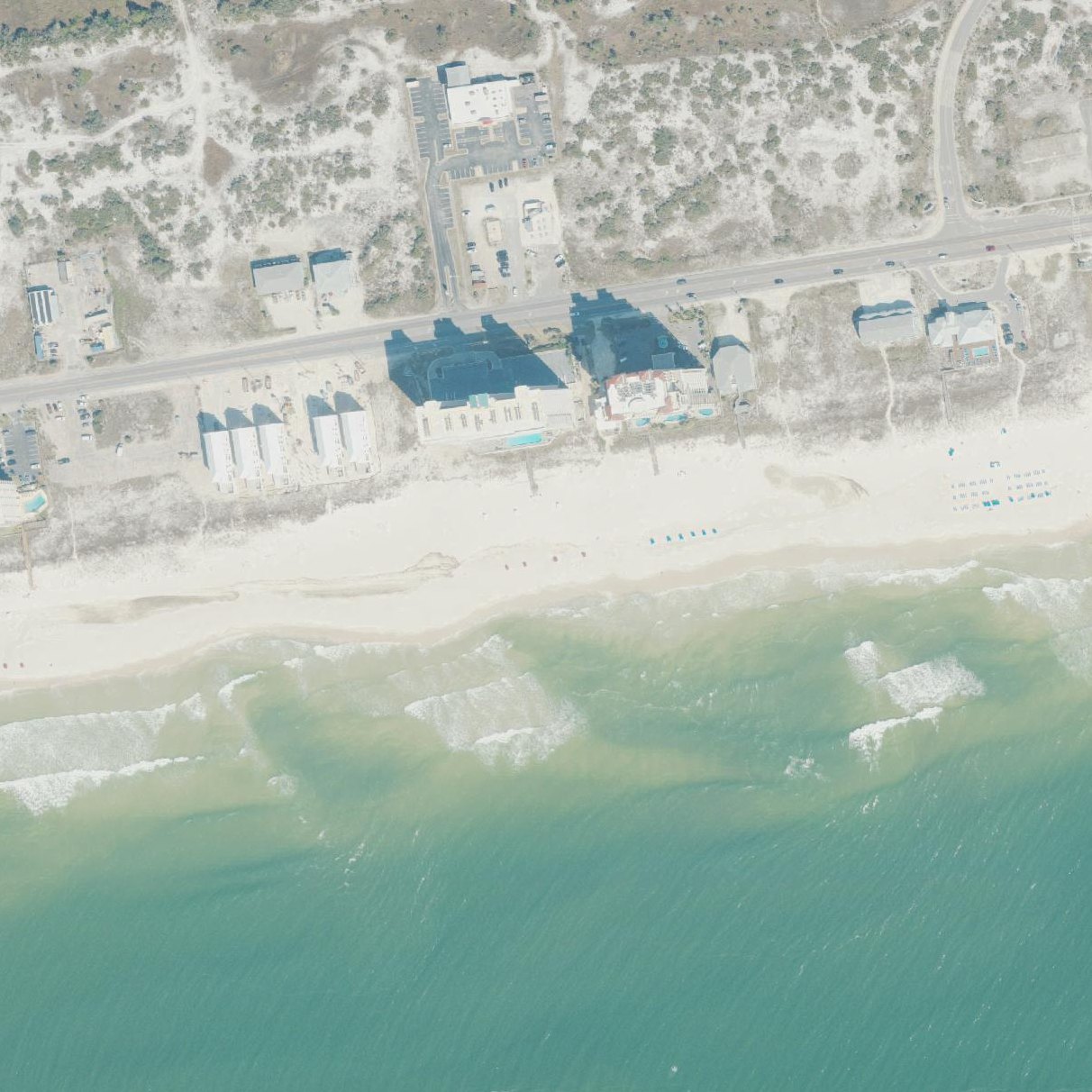 Aerial map of Perdido Beach