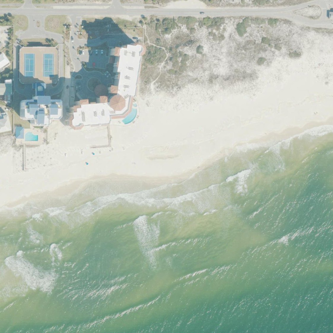 Aerial map of Perdido Key Area of Gulf Islands National Seashore