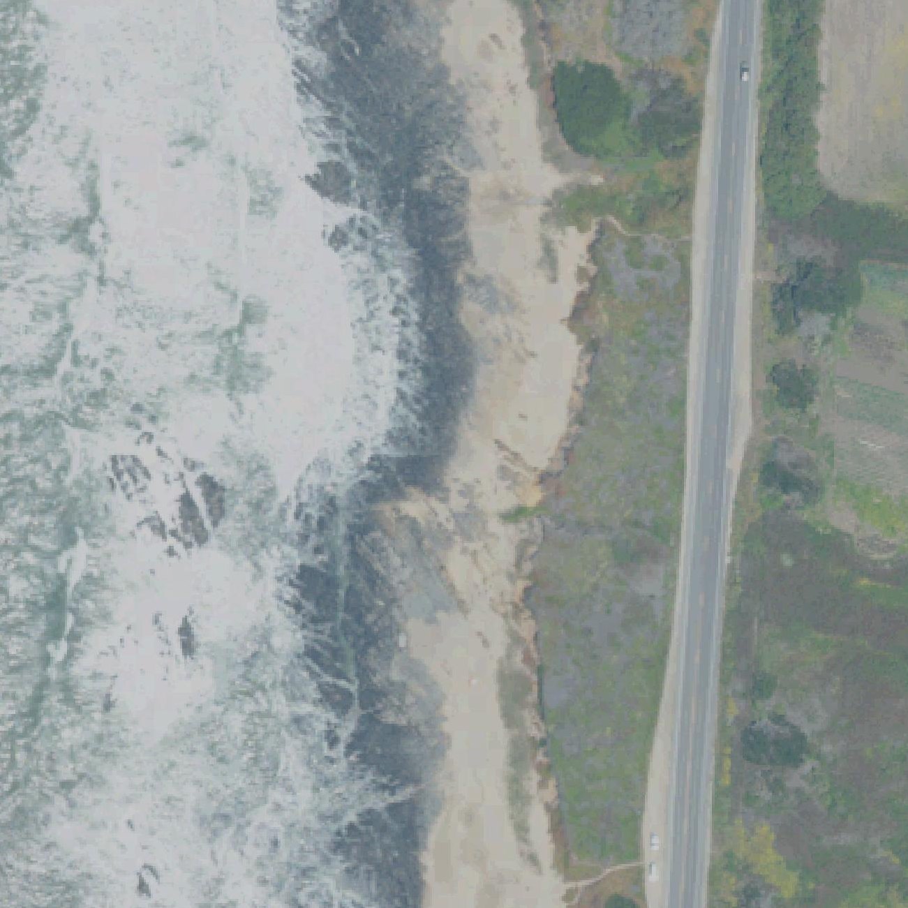 Aerial map of Pescadero Point Beach