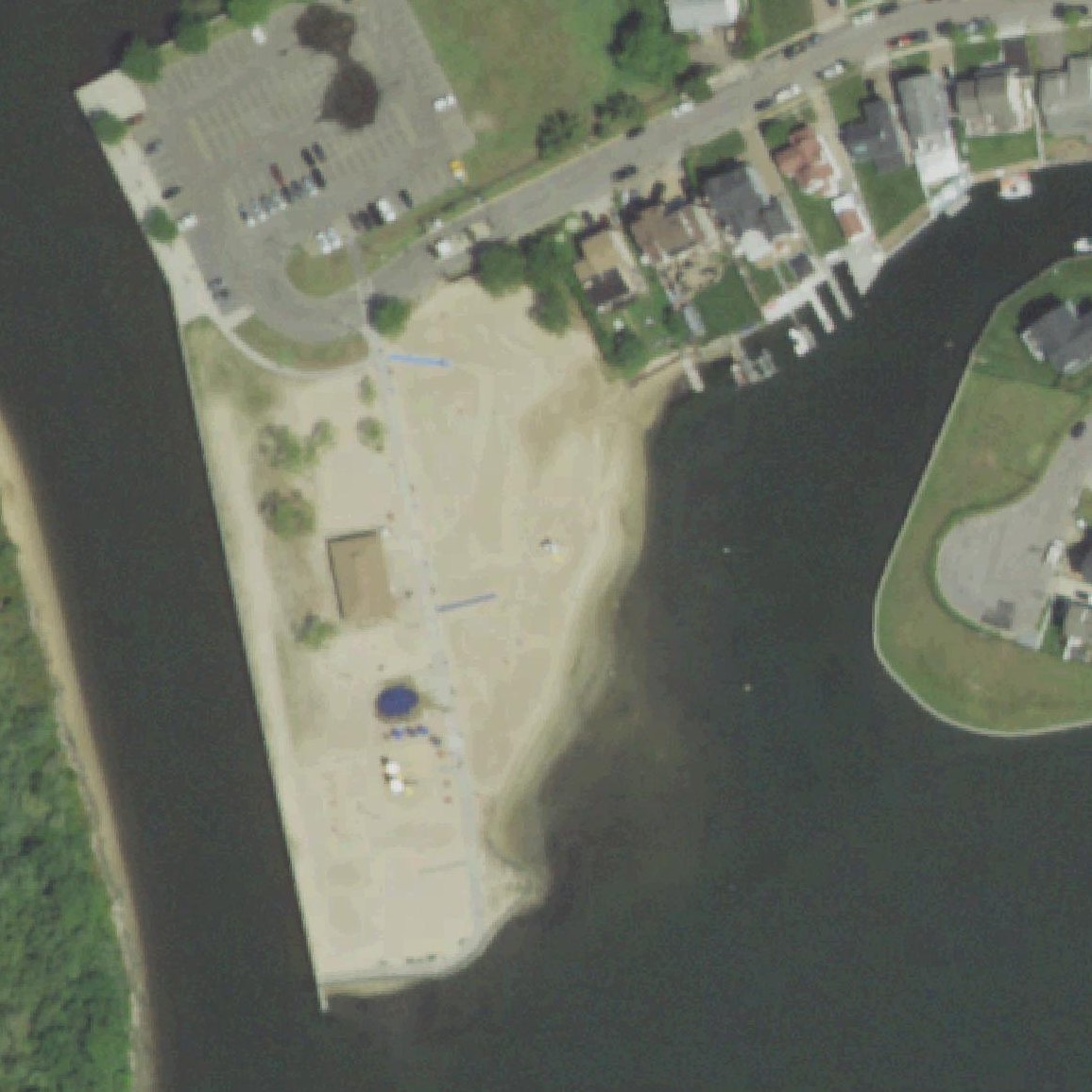 Aerial map of Philip B. Healey Beach at Florence Avenue