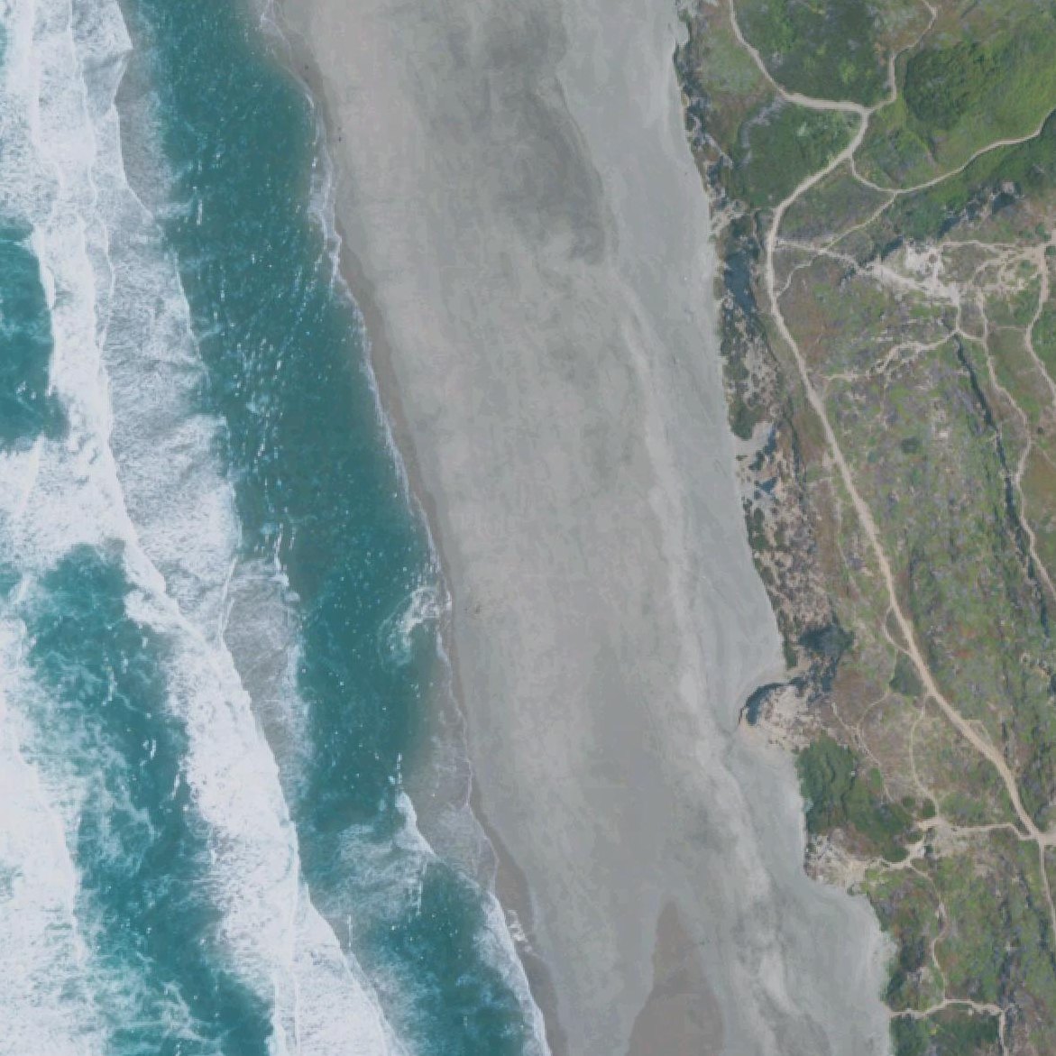 Aerial map of Phillip Burton Memorial Beach