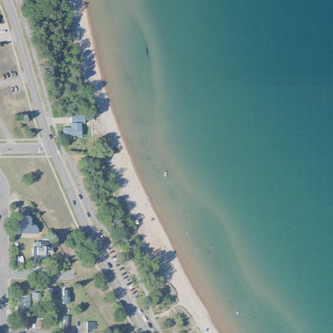 Aerial map of Picnic Rocks Beach
