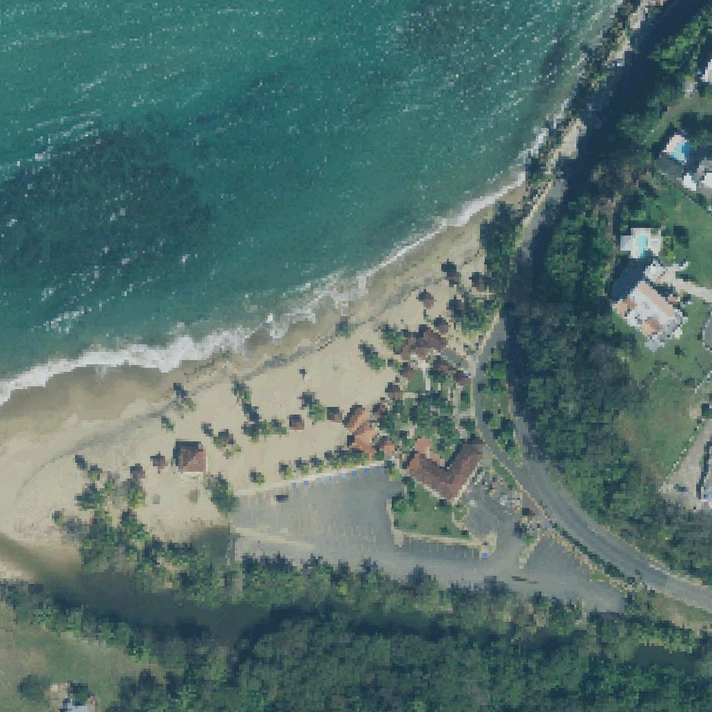 Aerial map of Pico de Piedra Beach