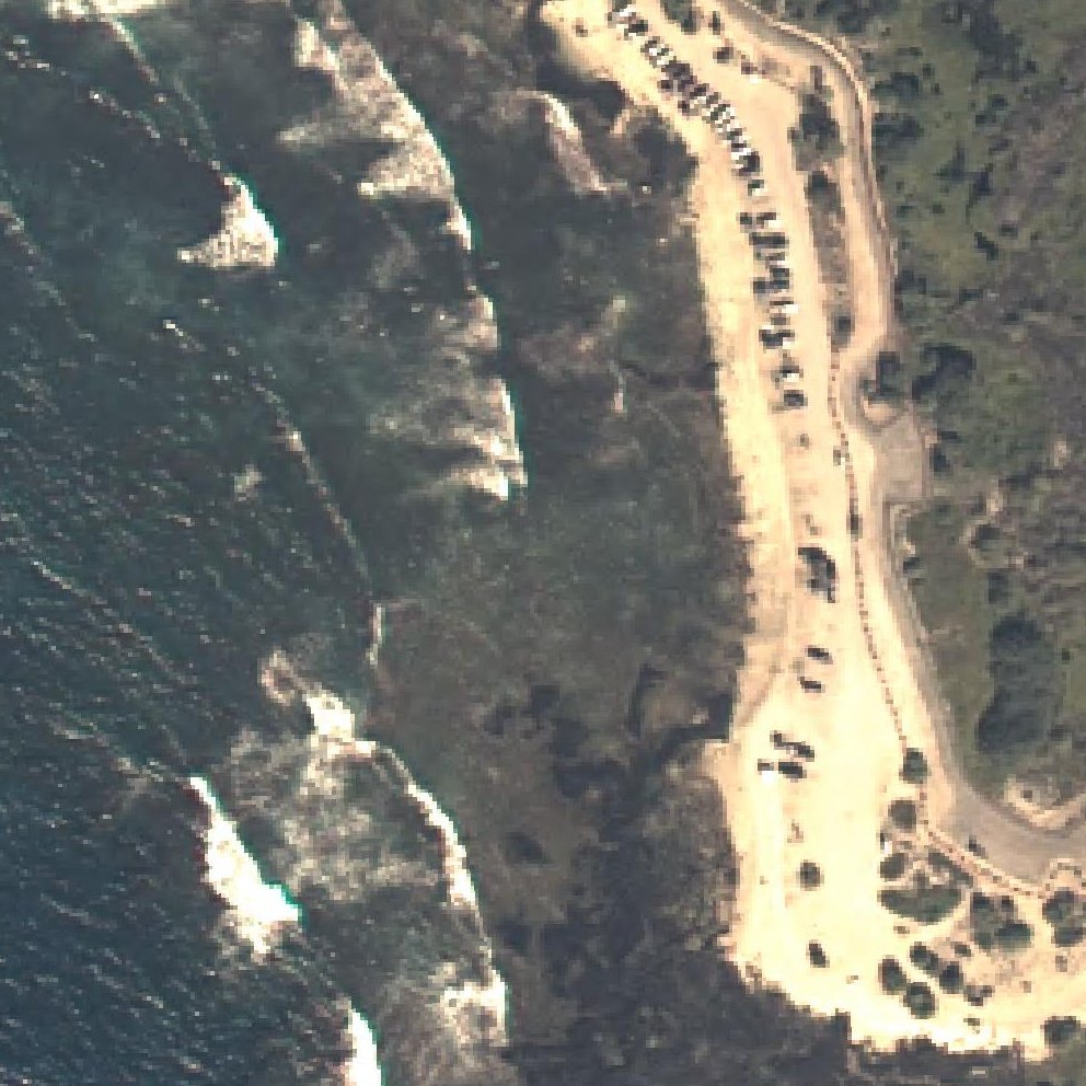 Aerial map of Pine Trees Surfing Beach