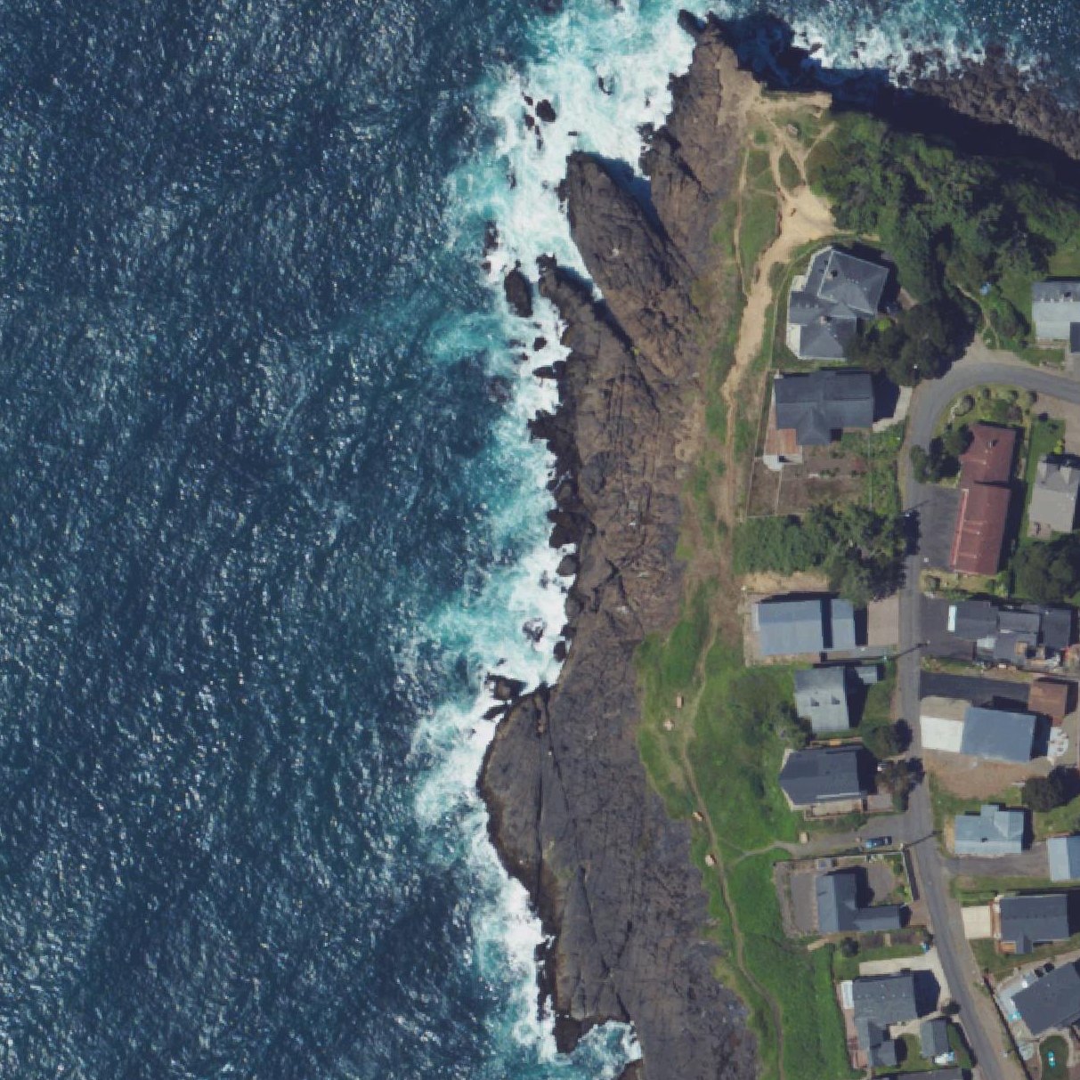 Aerial map of Pirate Cove Scenic View Public Access