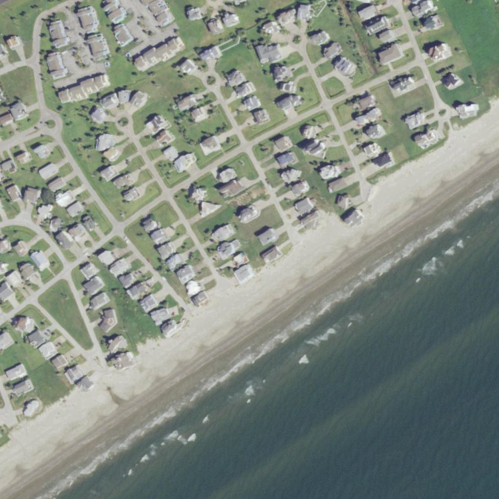 Aerial map of Pirates Beach