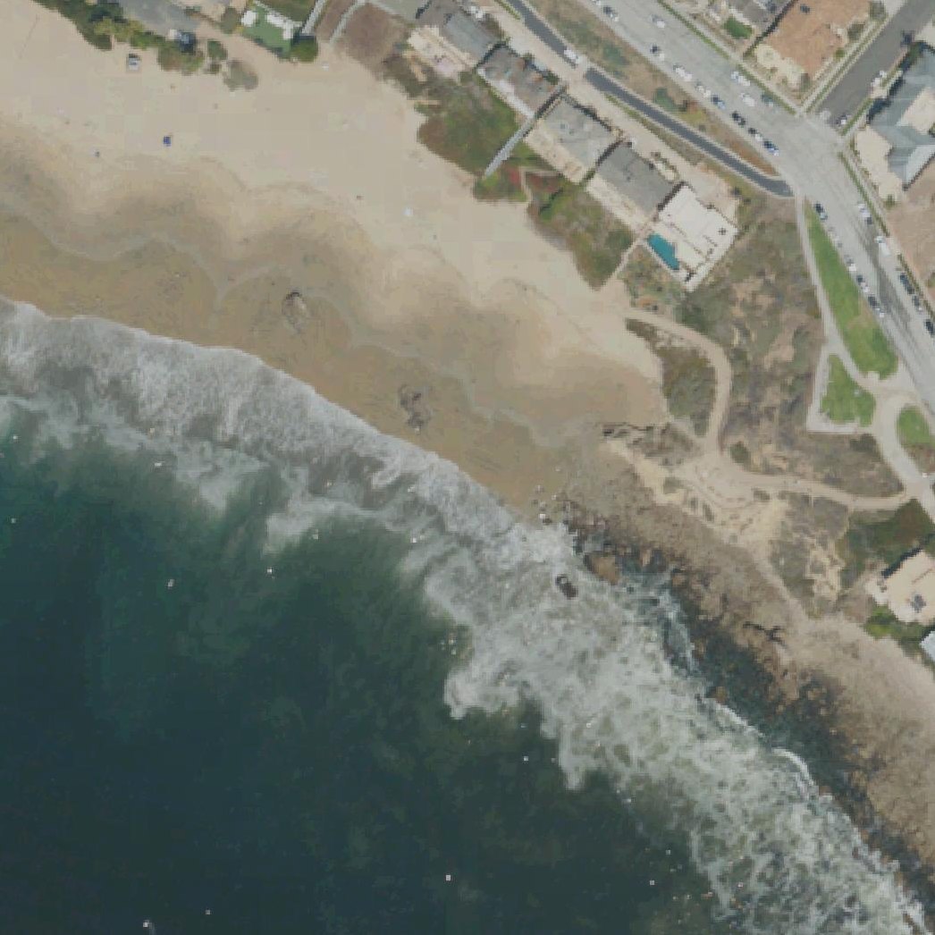 Aerial map of Pirates cove