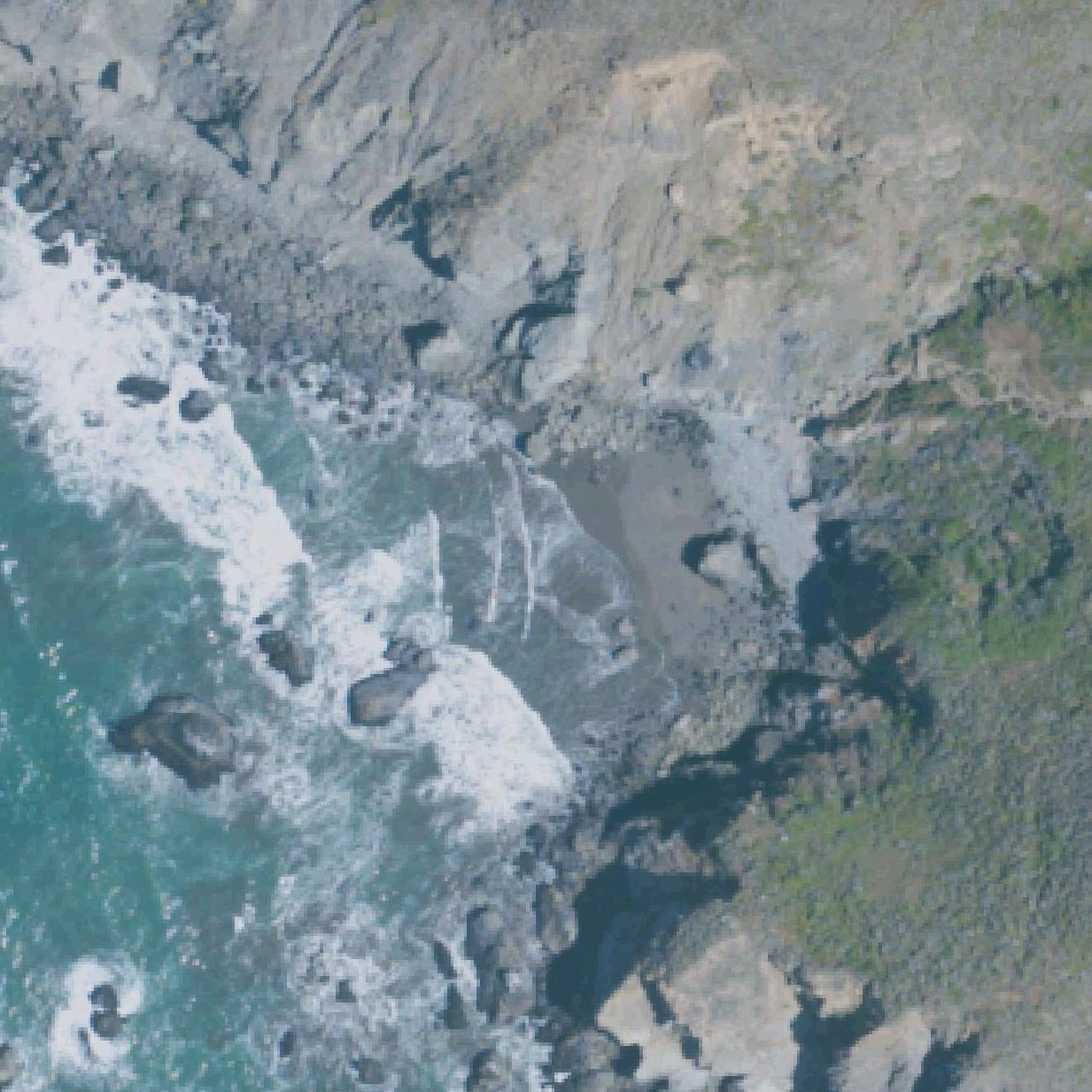 Aerial map of Pirates Cove