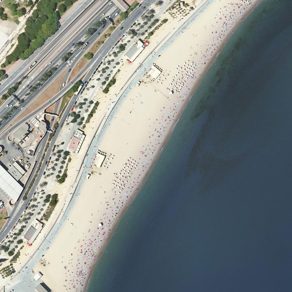 Aerial map of Platges de Barcelona