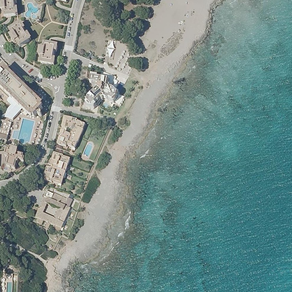 Aerial map of Platges de Canyamel