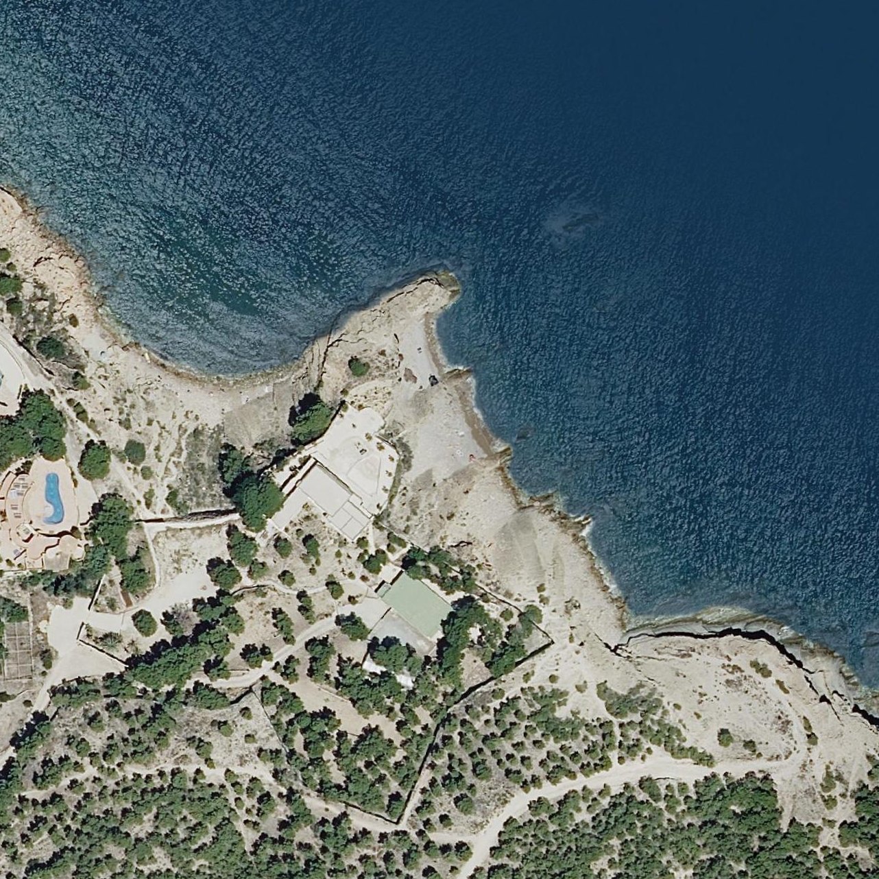 Aerial map of Platgeta del Metge