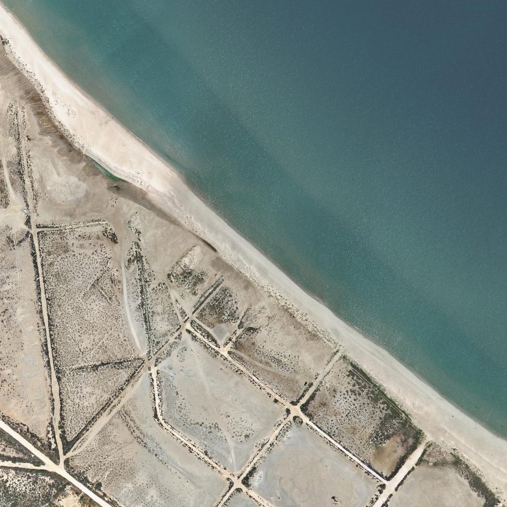 Aerial map of Platja Bassa De l'Arena