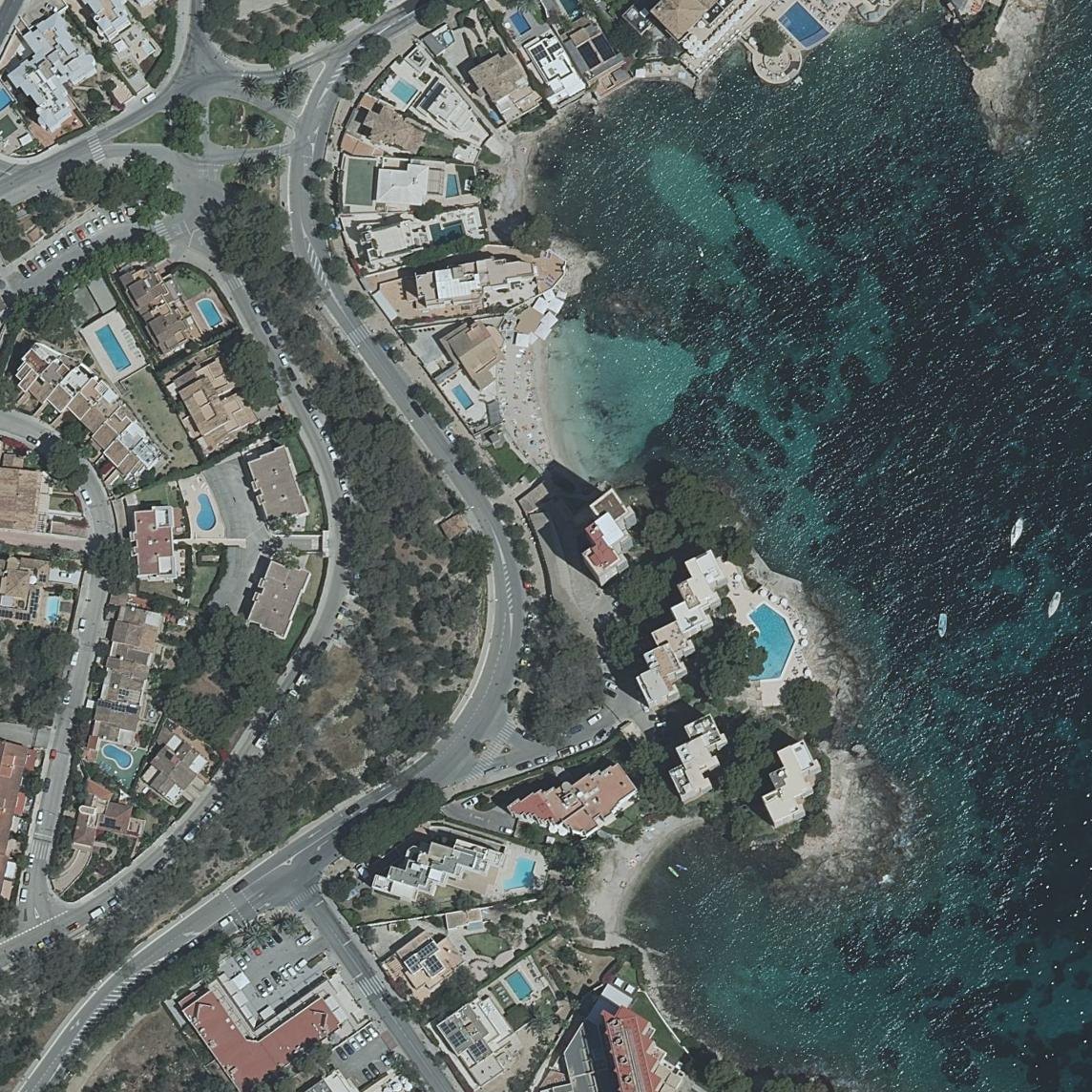 Aerial map of Platja Buguenvil·lia (Cas Català)