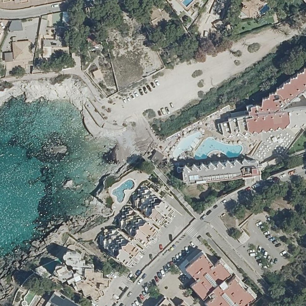 Aerial map of Platja Cala Blanca