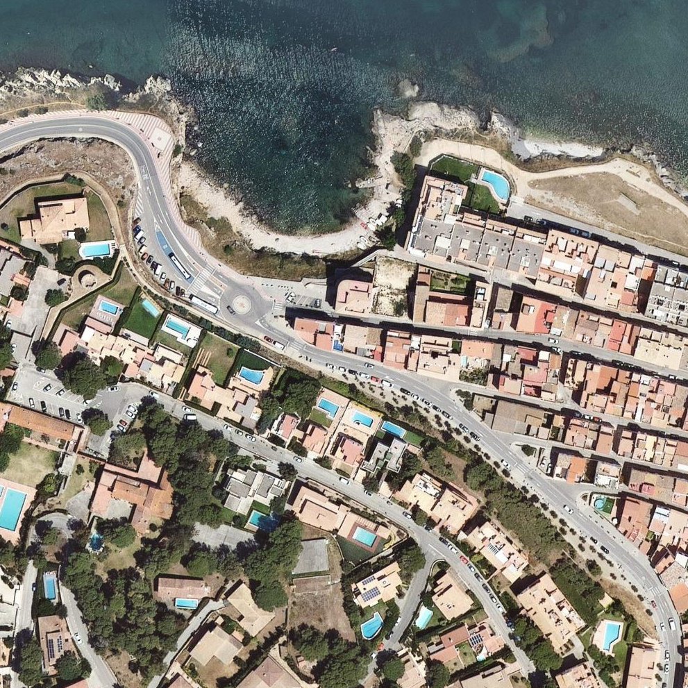 Aerial map of Platja Cala de la Creu